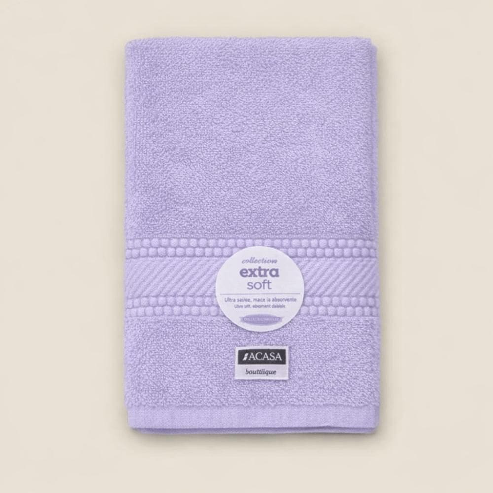 Toalha de Rosto 100% Algodão Amy Lilás 48x80cm A\\CASA Toque Macio