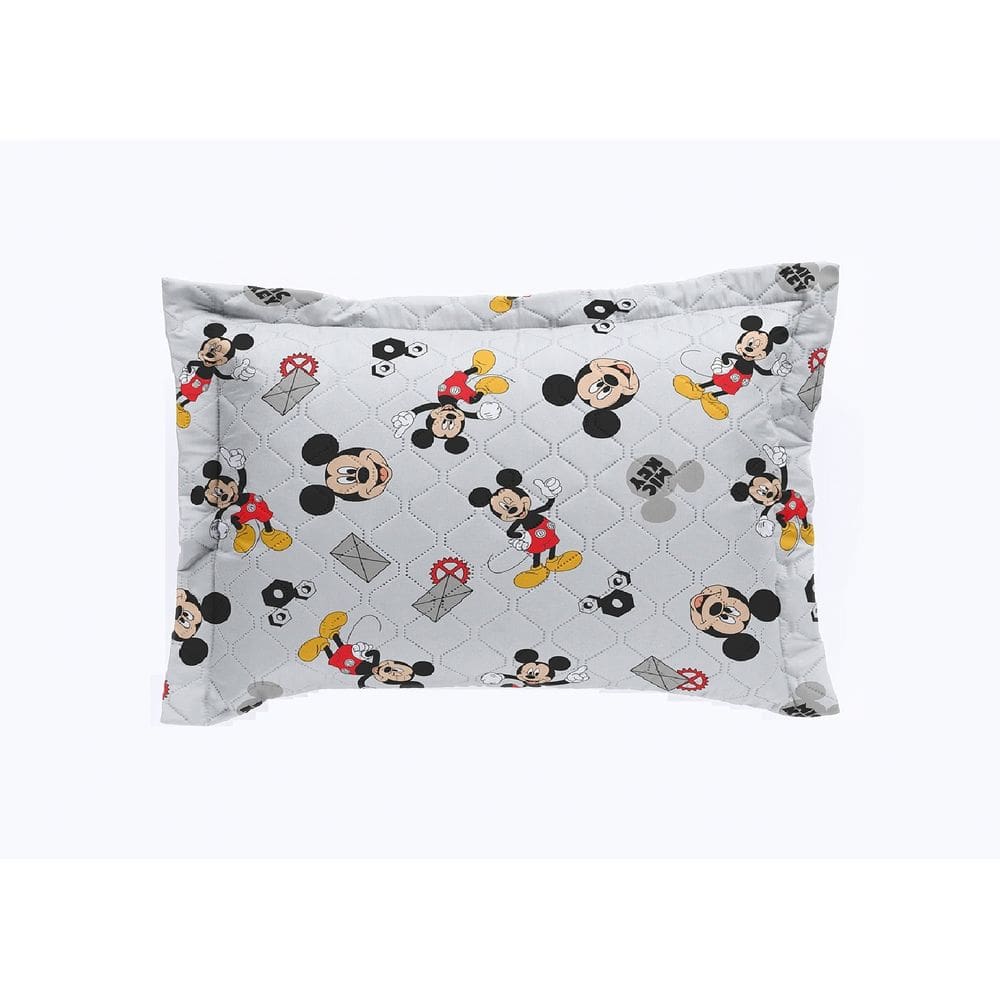 Porta Travesseiro Com Abas Mickey Work 55x80cm  - Mickey Work