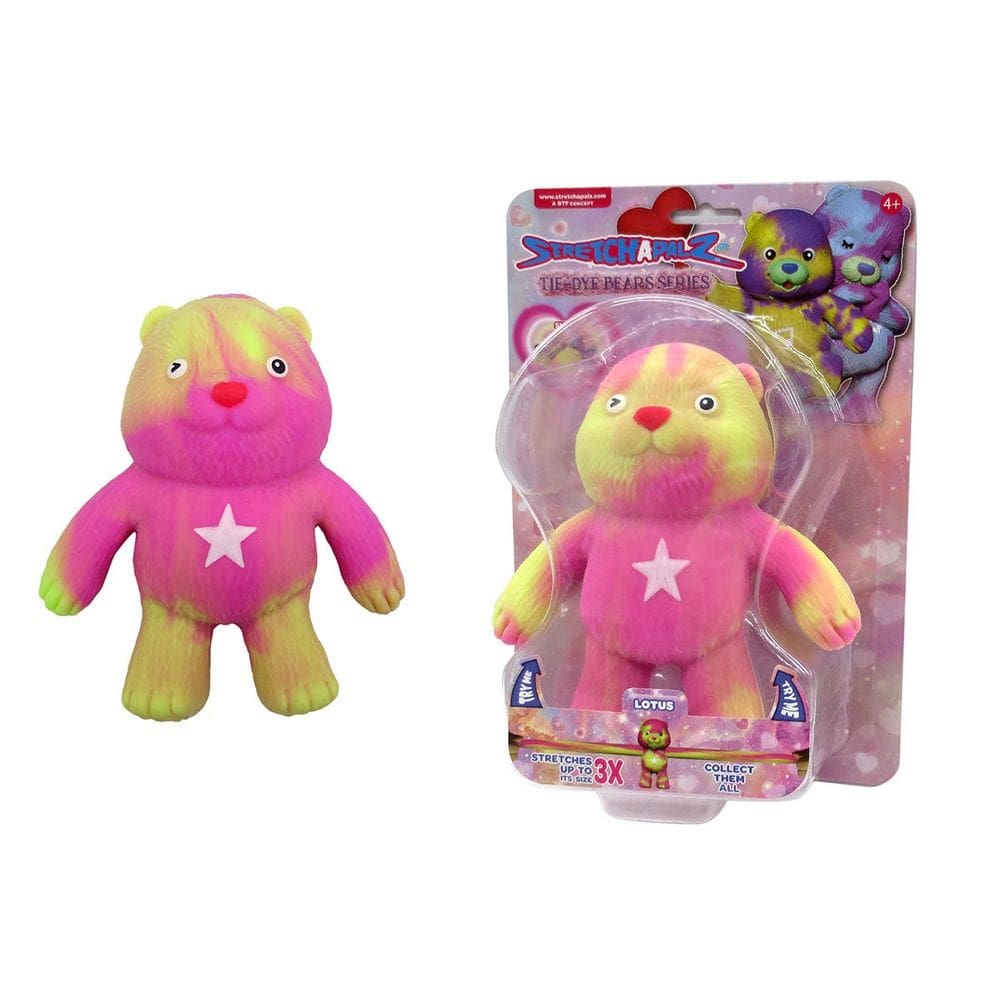 Boneco Elástico Urso Tie-Dye Lotus De 12Cm - Stretchapalz