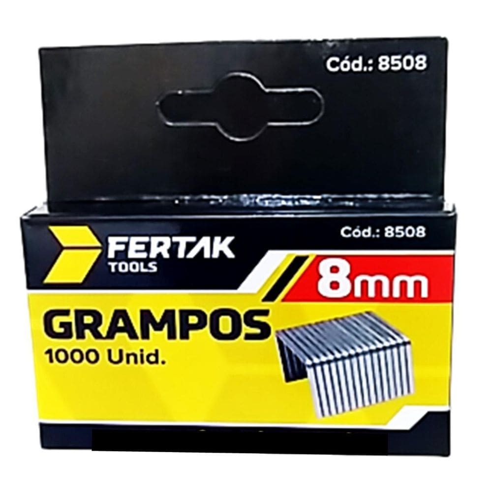 Grampo 8Mm Tipo53 Grampeador Tapeceiro Caixa 1000Pçs Fertak