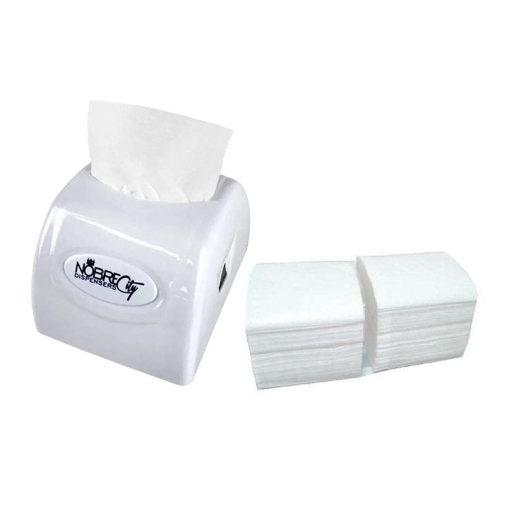 4 Dispenser Para Guardanapo Interfolhado Branco  4Und