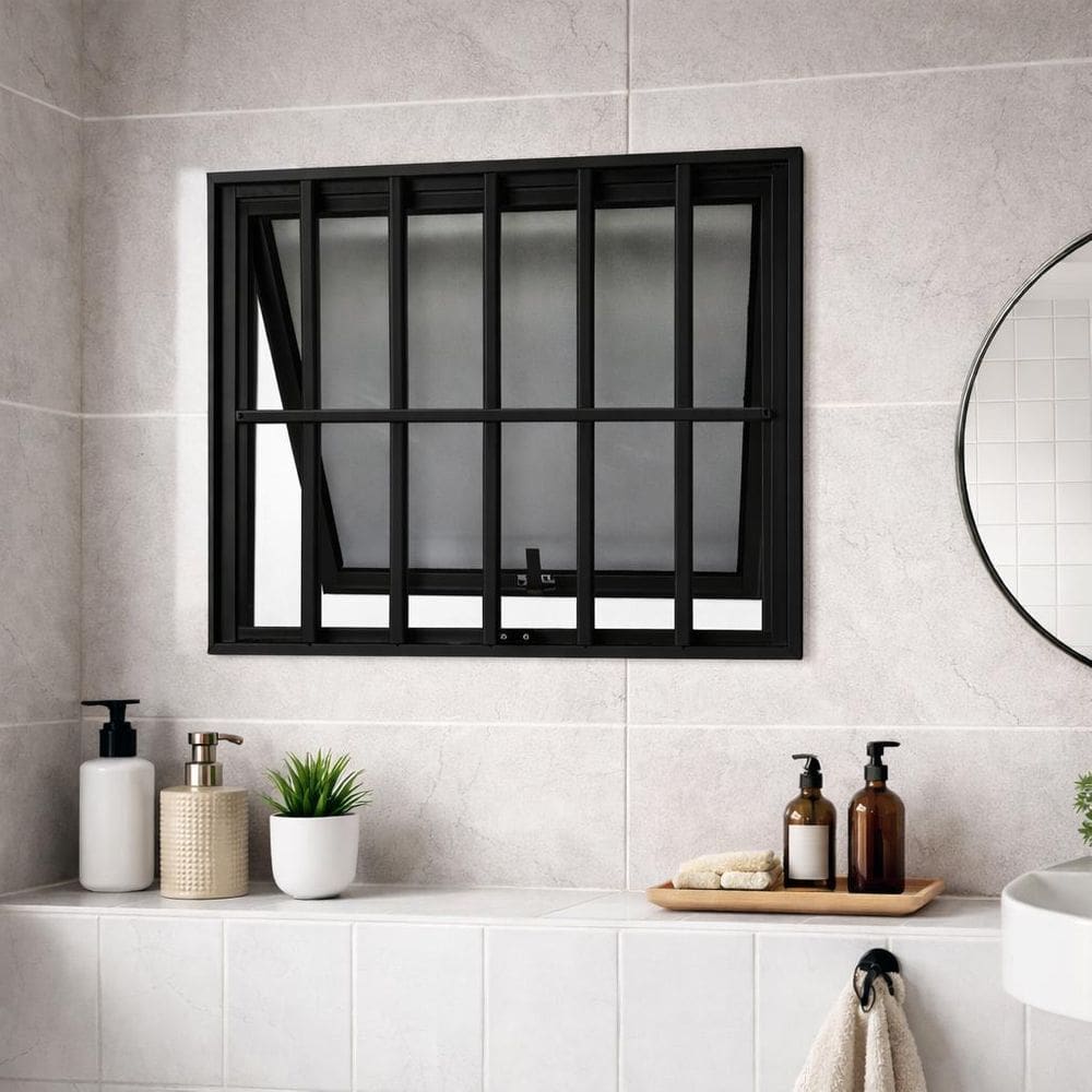 Vitro Maxim Ar Preto Com Grade 80X80