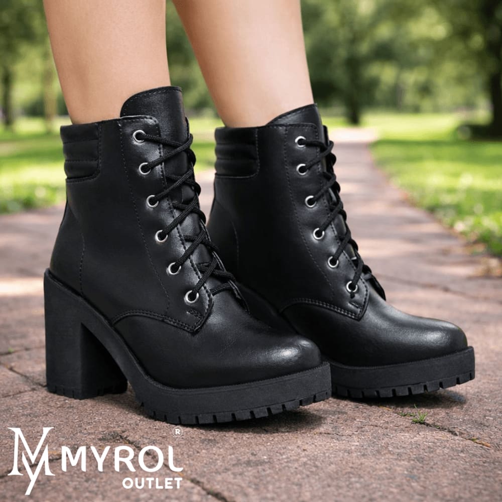 Bota Coturno Feminino Salto Alto Macia Confortavel Tratorada