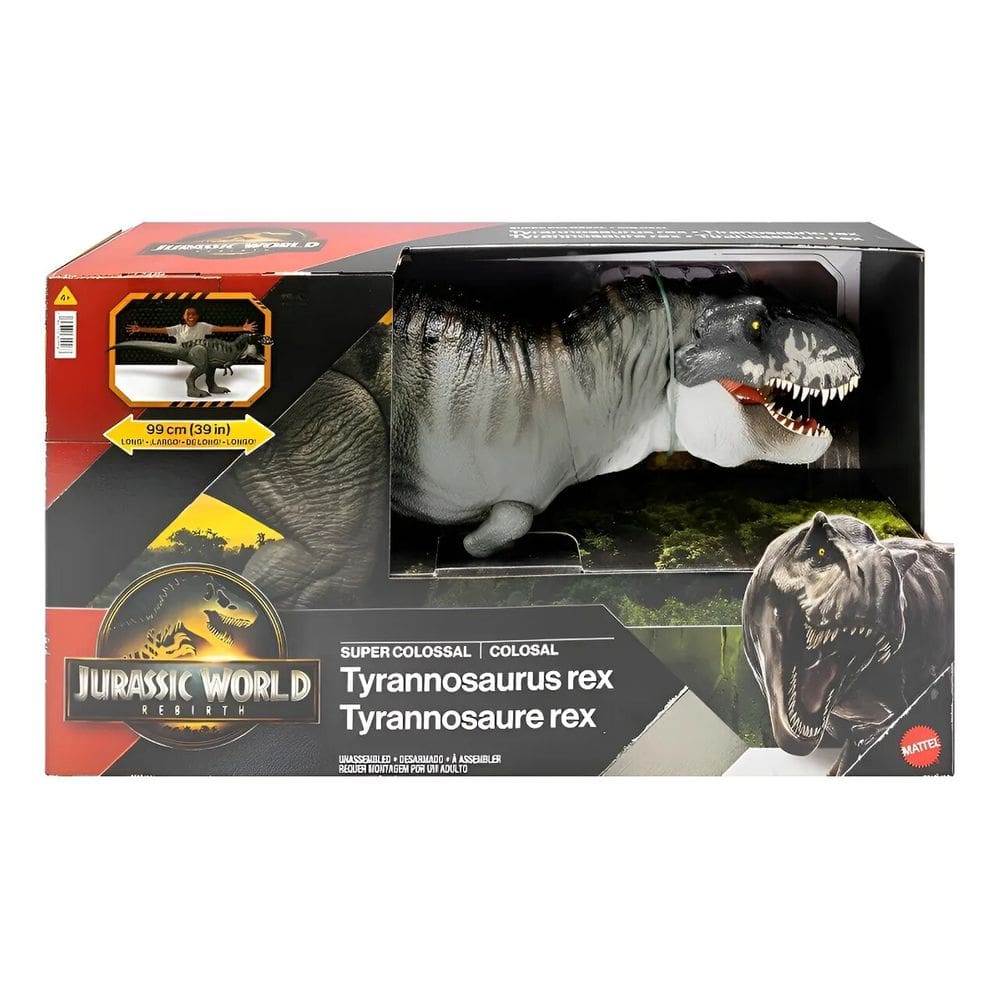 Boneco Jurassic World Rebirth T-Rex Super 99 Cm Mattel JGB52