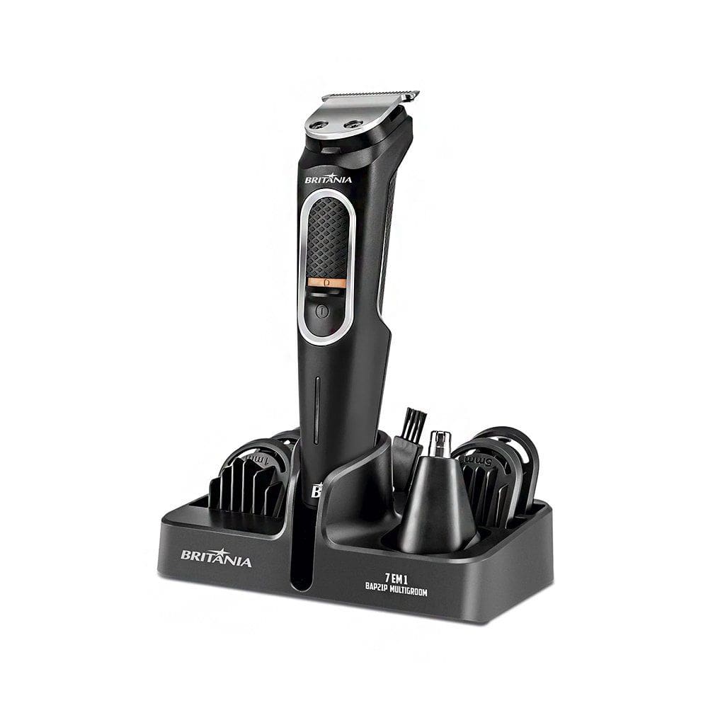 Aparador de Pelos Britânia BAP21P Multigroom Sem Fio 7 em 1 Preto Bivolt