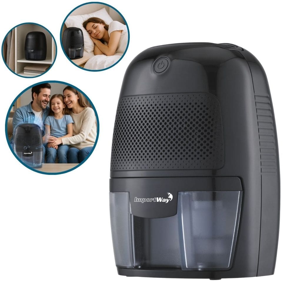 Desumidificador Antimofo Secar Ar Elétrico 600ml com Led Preto 110V/220V Importway Iwda001pt Peltier