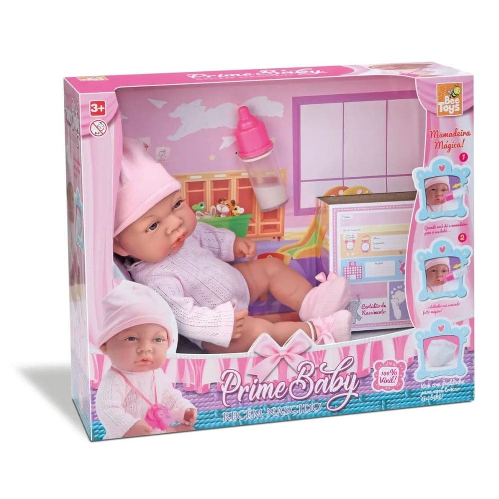 Boneca Prime Baby Recem Nascido-bee Toys