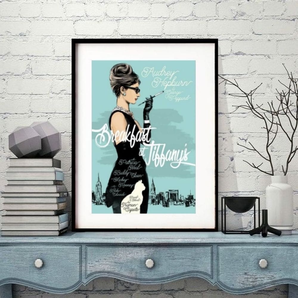 Audrey Hepburn Breakfast at Tiffany`s - 60x48cm