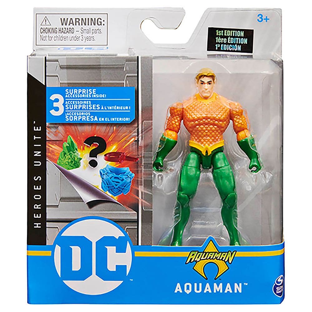 Boneco Aquaman 10Cm Com Acessórios - Dc