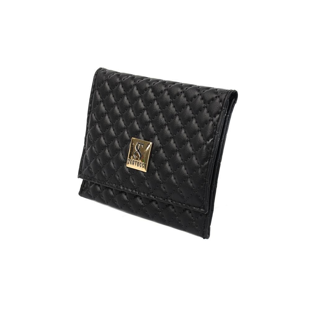 Carteira Feminina Sintética Matelassê Botão Ímã