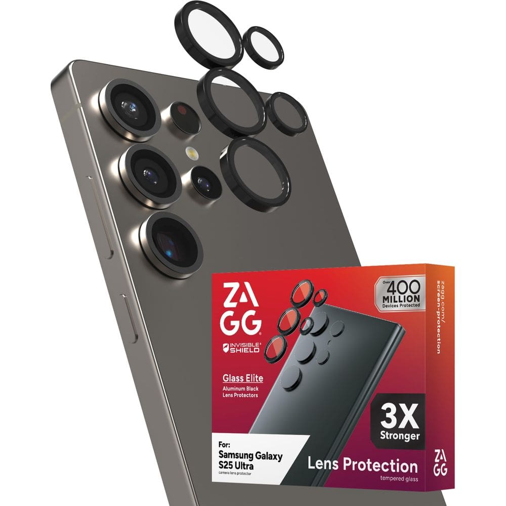 Protetor de Lente para Câmera ZAGG Glass Elite Antirreflexo para Samsung Galaxy S25 Ultra