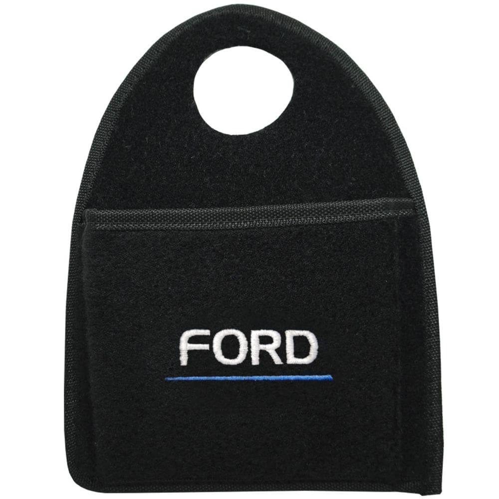 Lixeira Lixinho Automotiva Carro Carpete Logo Bordado Ford para Câmbio Preta