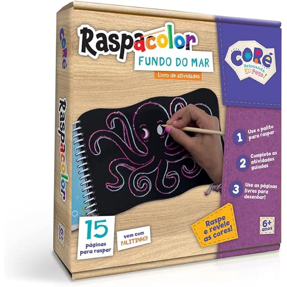 Livro de Atividades Raspacolor - Fundo do Mar TOYSTER