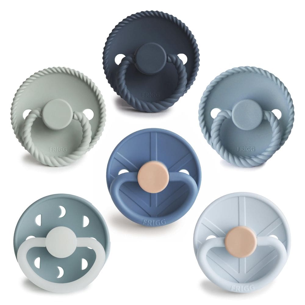 Paquete de 6 Chupetes FRIGG SilkySoft de Silicona Sin BPA para Bebés de 6 a 18 Meses
