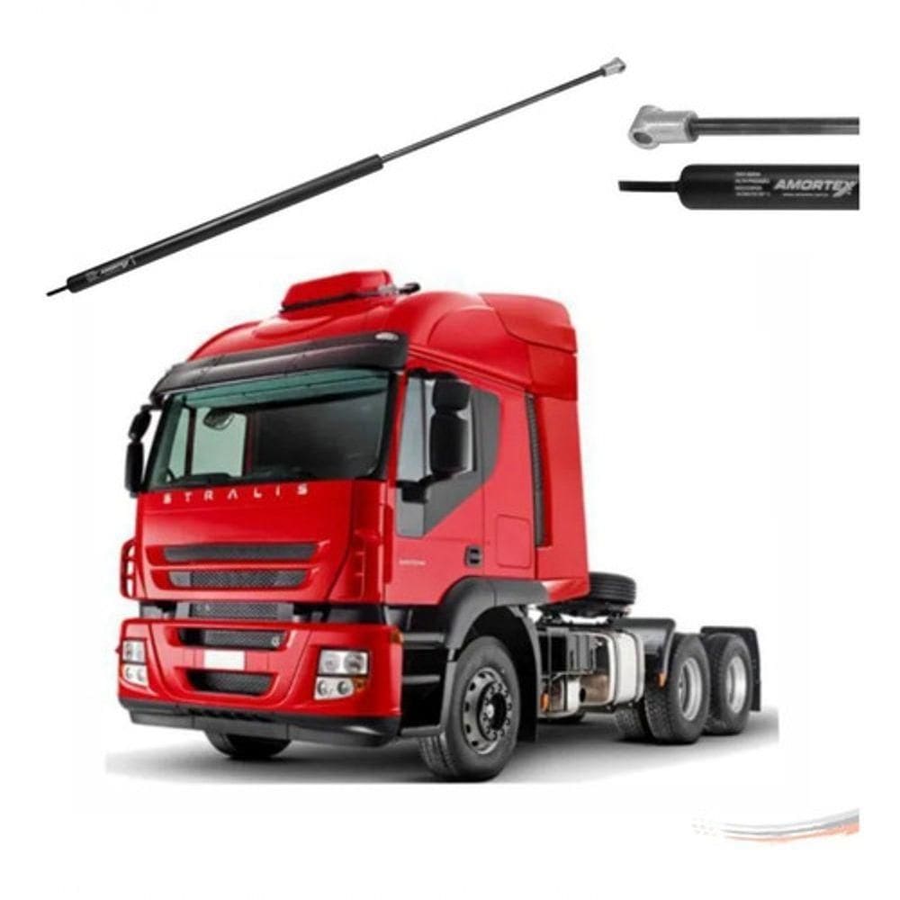 Amortecedor de Mola a Gás Dianteiro F103 Iveco Cursor Após 2008 Preto Amortex