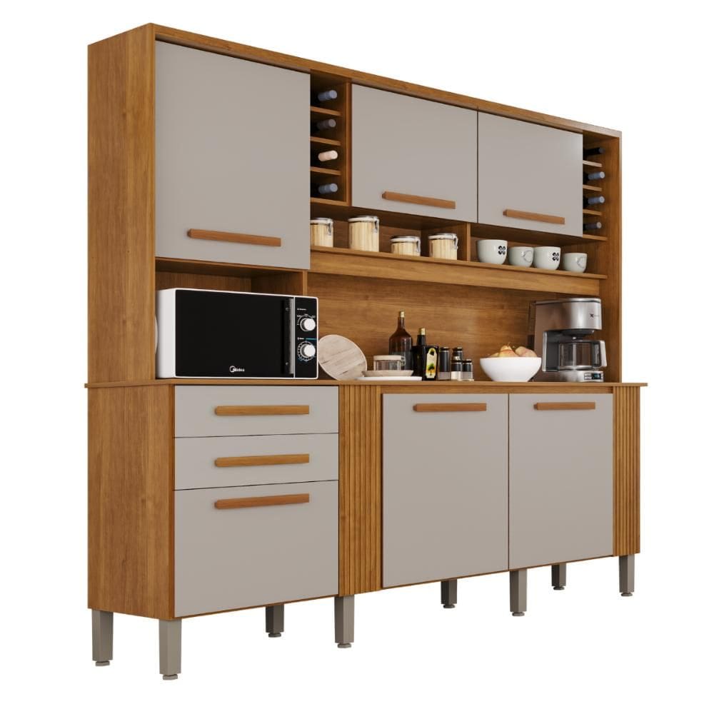 Armário Madeira Kit Palazzo MDP 2,00m- Tudo de Moveis