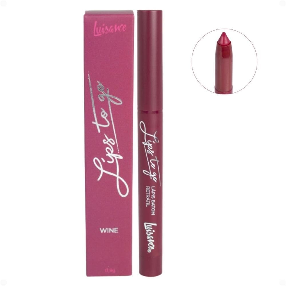 Lápis batom Retrátil Luisance Lips To Go Wine Ref.:L7008