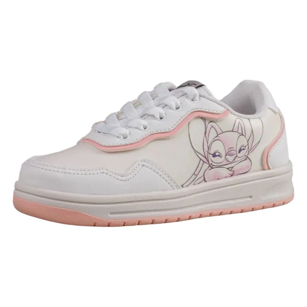 Tenis Infantil Menina Muda de Cor no Sol Macio Disney Stitch