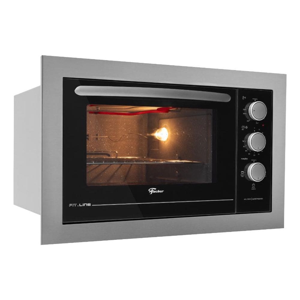 Forno Eletrico Embutir 48l Inox 127v Grill Cook - Fischer 220v Inox