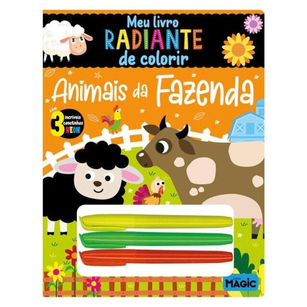Animais Da Fazenda - Meu Livro Radiante De Colorir