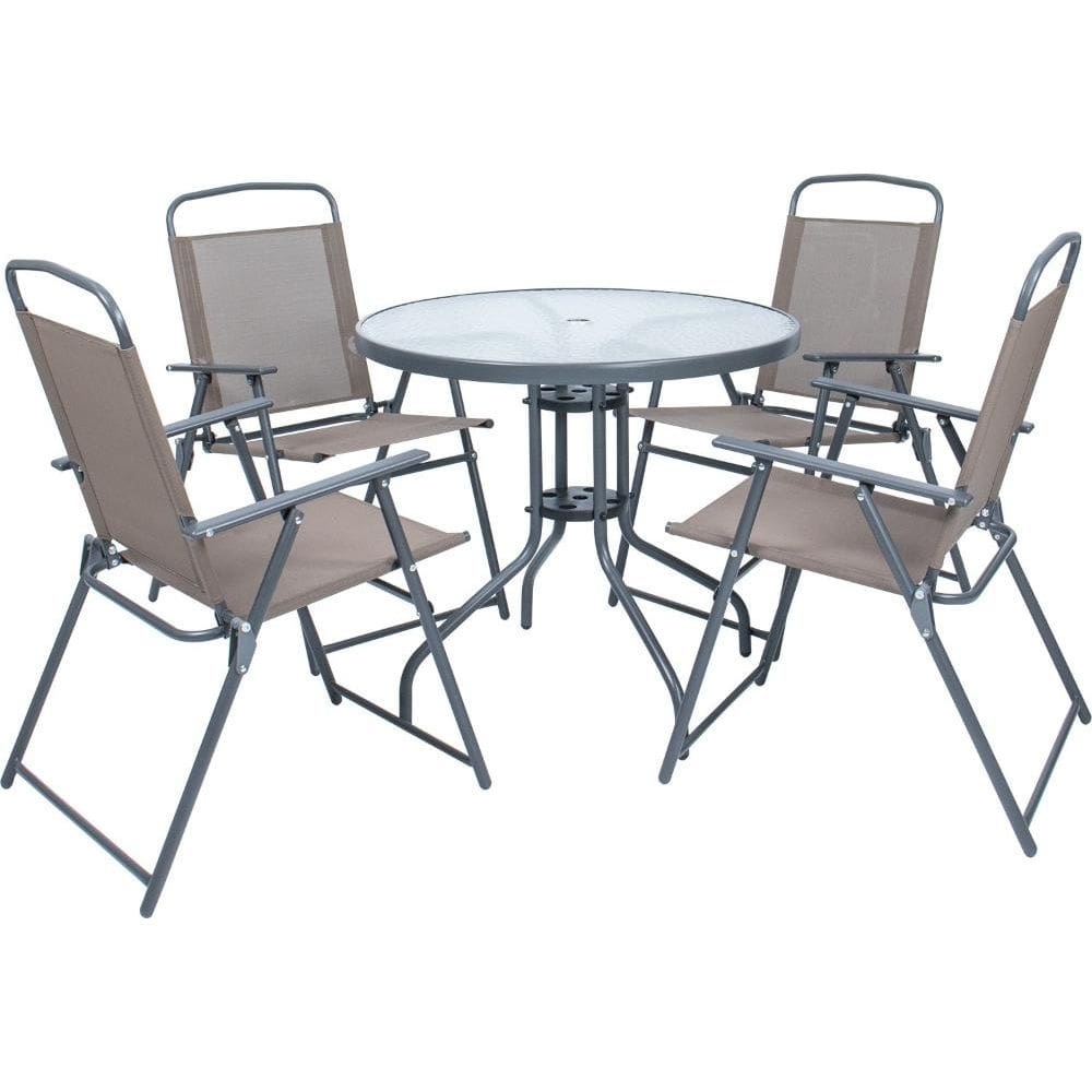 Conjunto Mesa Arizona Com 4 Cadeiras Marrom Kala