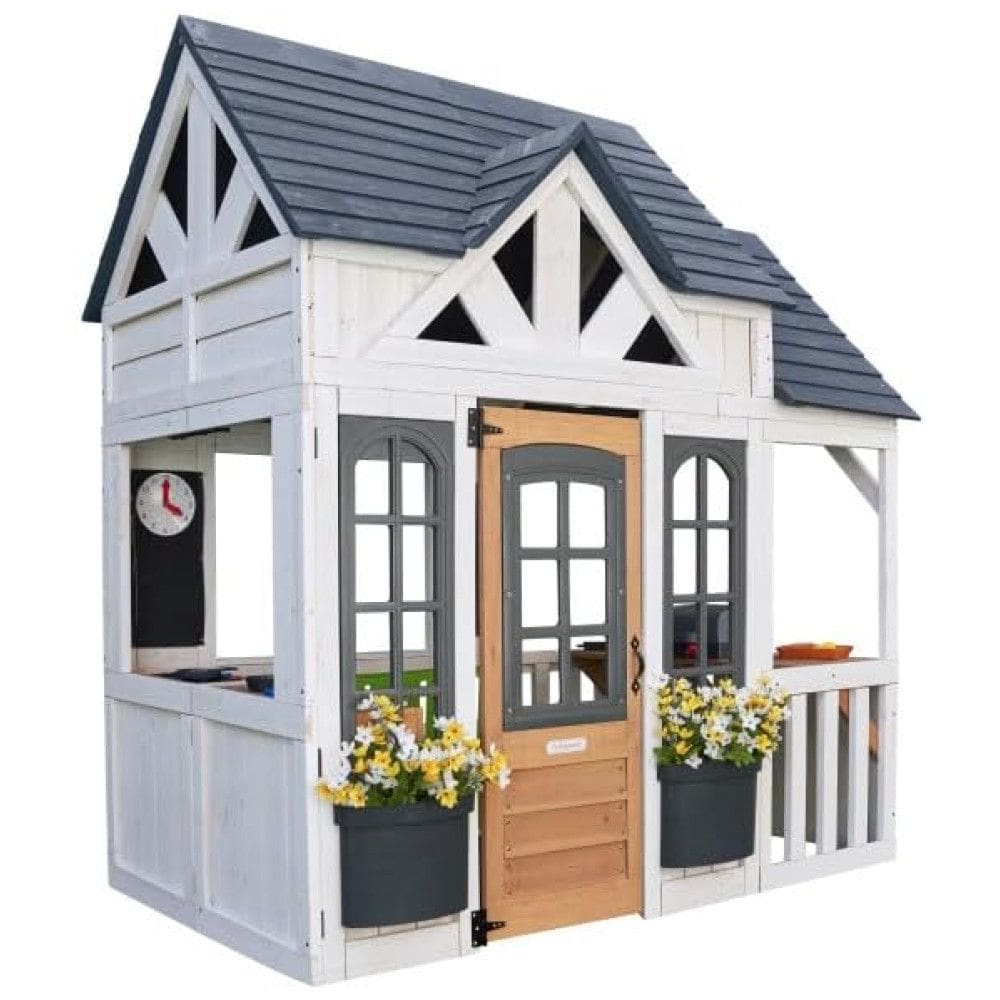 Casa de Bonecas de Madeira ao Ar Livre KidKraft Lantana Lane com Cozinha e Porta com Aba