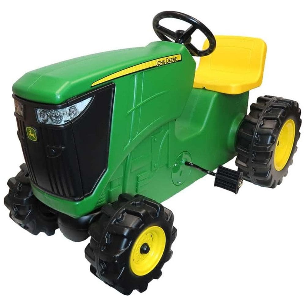 Trator Infantil com Assento Ajustável e Volante Funcional John Deere para Crianças de 18 a 36 meses, Verde