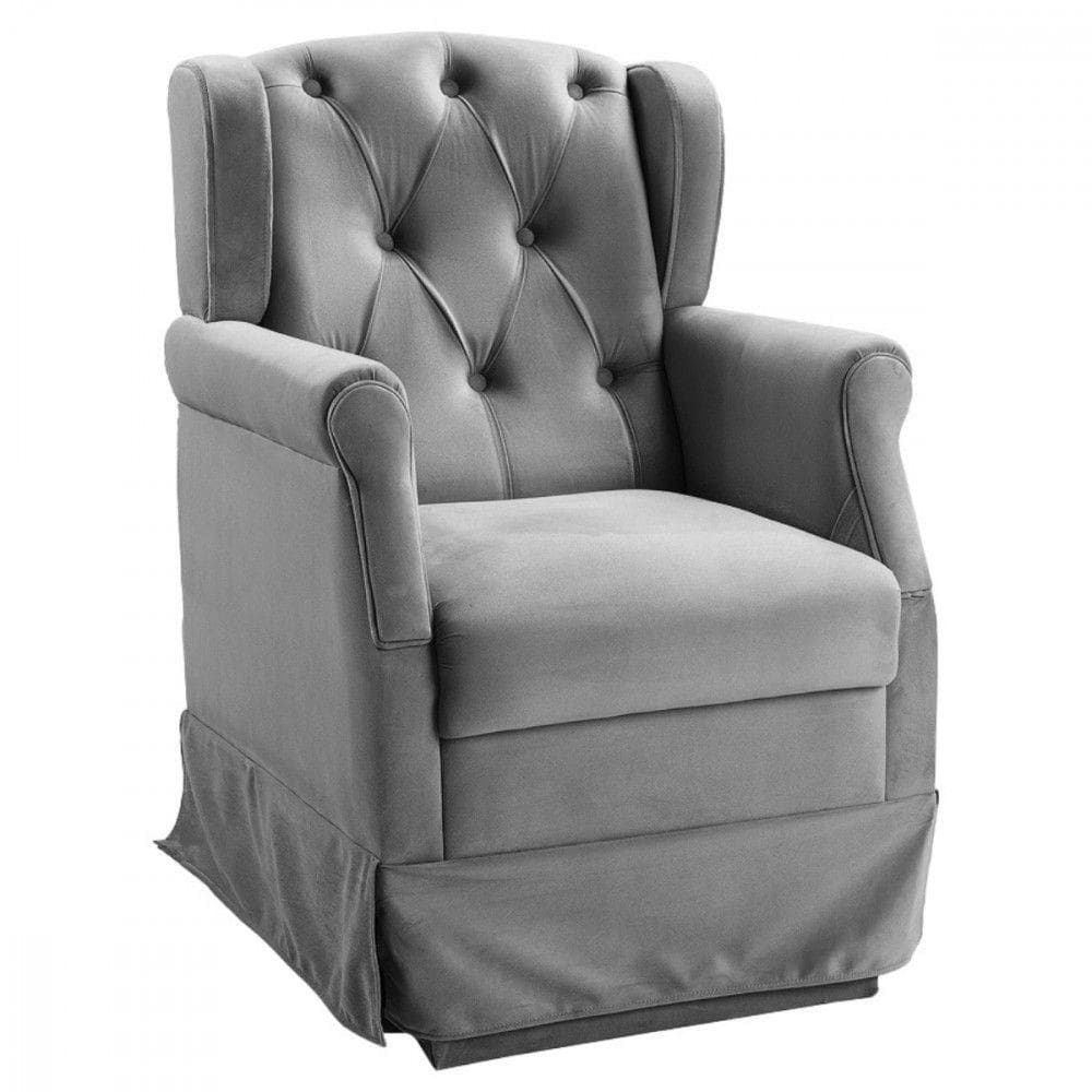 Poltrona De Amamentação Balanço Ternura Veludo Star Confort