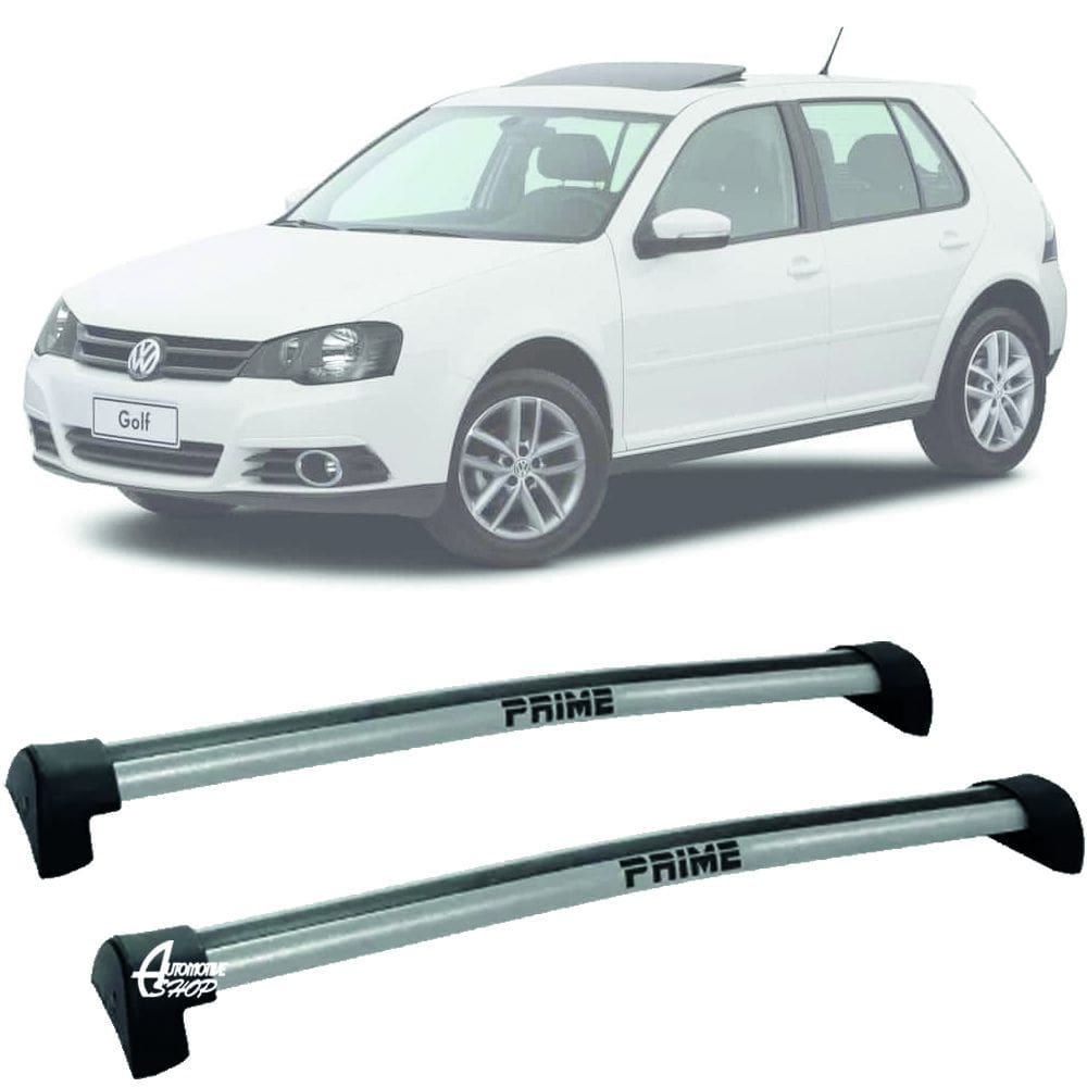 Rack Teto Aluminio Prime VW Golf Sportline 06 14 Prata PR089