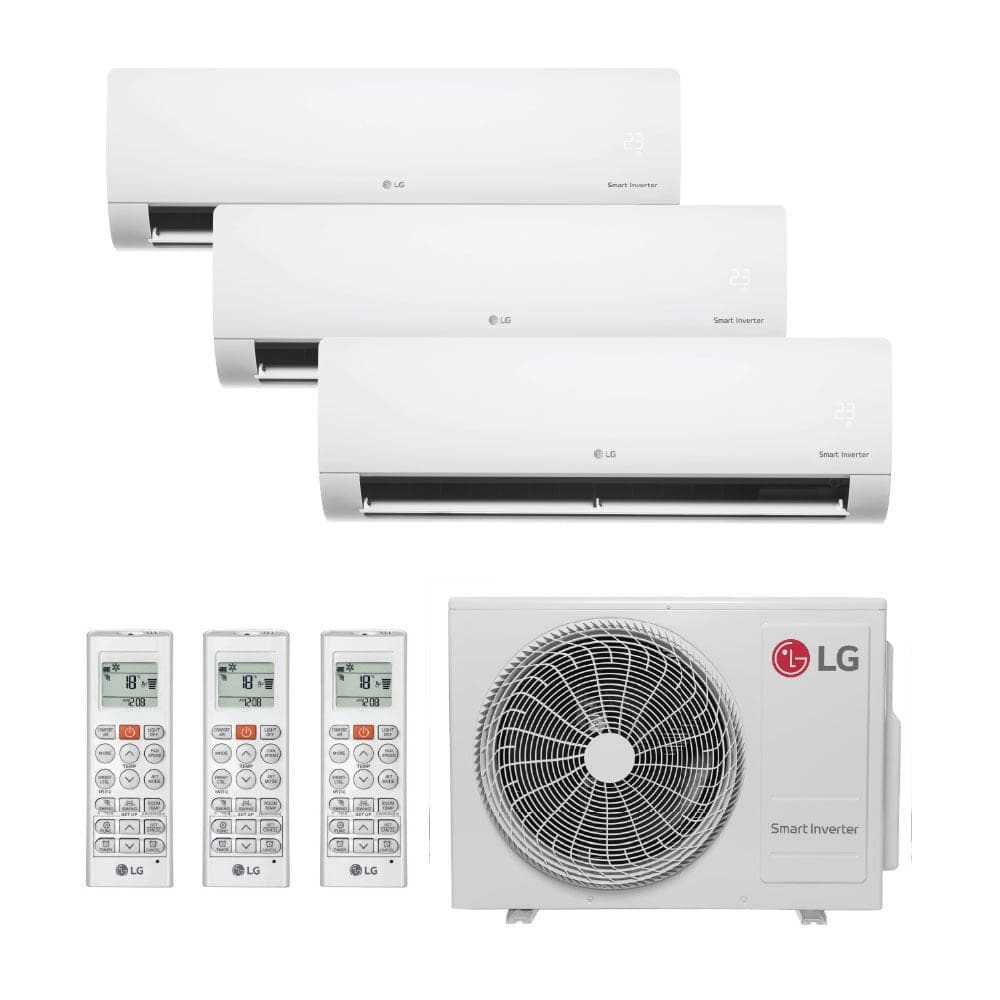 Ar Condicionado Multi Split Inverter LG 24.000 Btus (2x Hi Wall 9.000 + Hi Wall 12.000) Quente e Frio 220V R32