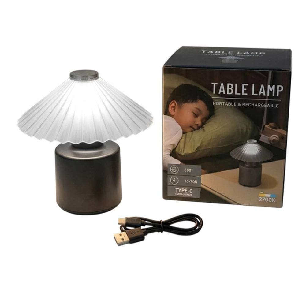 Luminaria Abajur Mesa LED Touch USB Recarregavel Iluminaçao Cabeceira Estudo Leitura Sala Quarto Casa Decoraçao