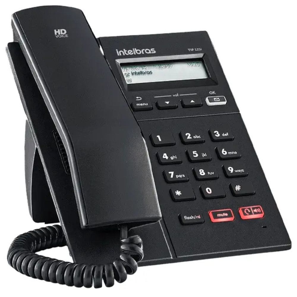 Telefone Intelbras IP TIP125i com Fio