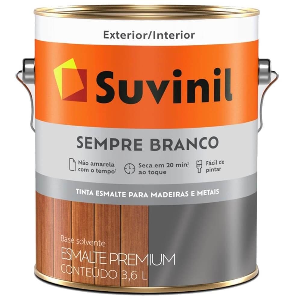 Tinta Esmalte Brilhante Sempre Branco 3,6 Litros - 50579200 - SUVINIL