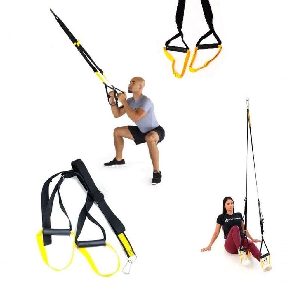Fita De Suspensão Funcional Para Treino Fitness – Treinamento De Força, Equilíbrio E Flexibilidade