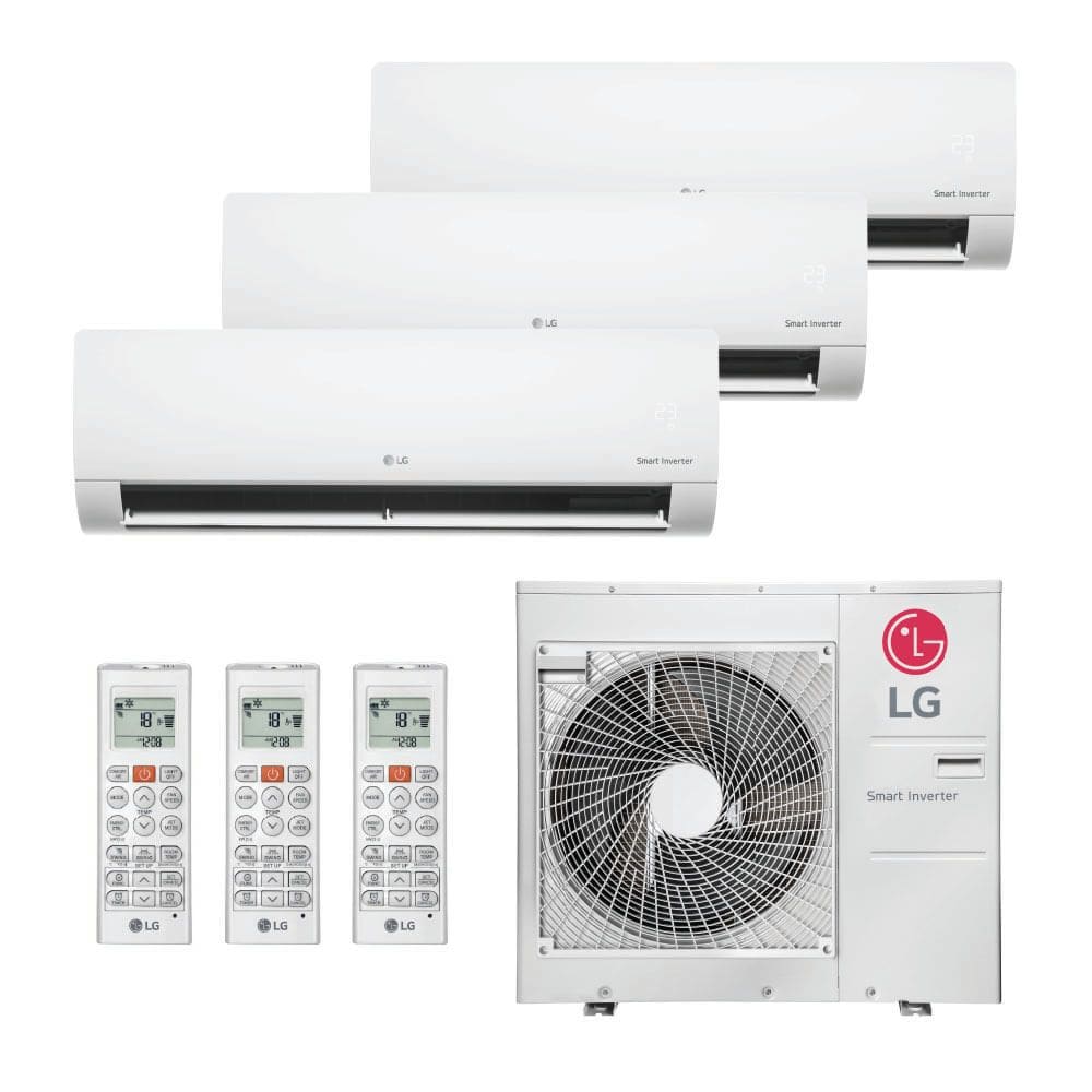 Ar Condicionado Multi Split Inverter LG 30.000 Btus (2 x Hi Wall 9.000 + Hi Wall 18.000) Quente e Frio 220V R-32