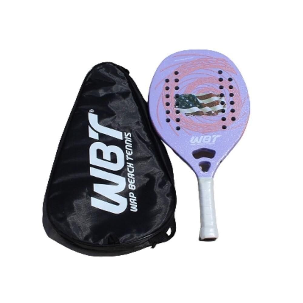 Raquete Beach Tennis Carbono 3k Wbt American Capa Raqueteira Tenis Praia Profissional