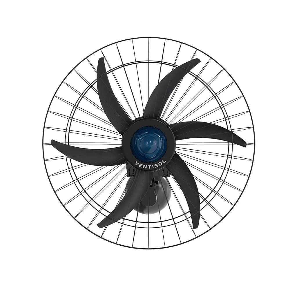 Ventilador Parede Oscilante 60cm Bivolt Preto - 14214 - VENTISOL