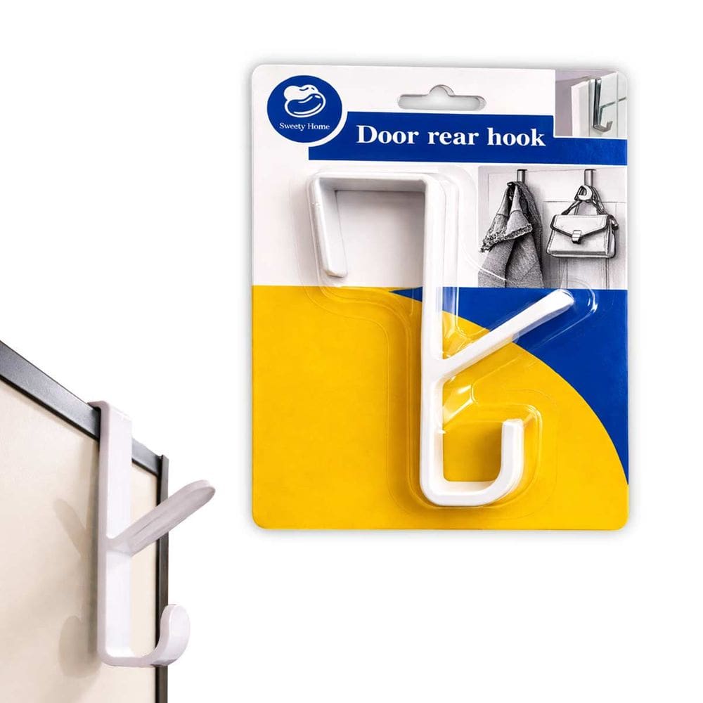 Suporte Porta Gancho Duplo Multiuso Organizador Resistente Banheiro Armario Mochila Bolsa Casaco Toalha