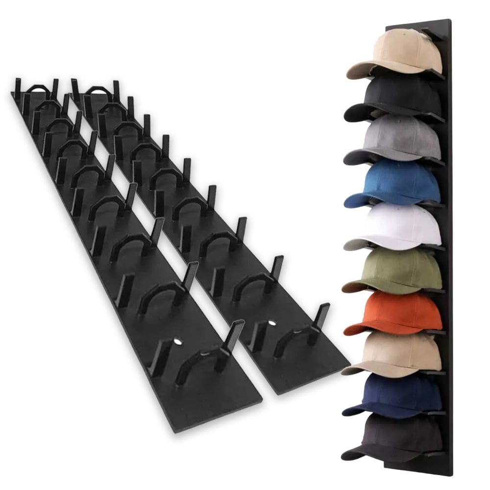 Suporte Organizador Bone kit 2 Uni Chapeu Gancho Parede Porta Armario Closet Entrada Expositor Adesivo Casa Sala Quarto