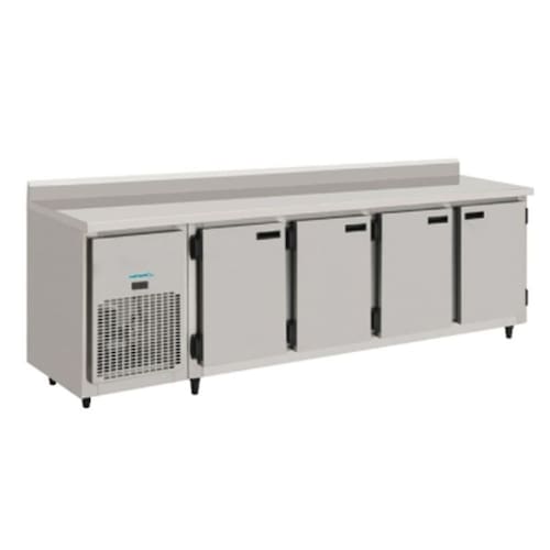 Balcão Refrigerado Encosto 4 Portas 2,5 mts Total Inox Esquerda 860KBSC250DII Kofisa - 220V