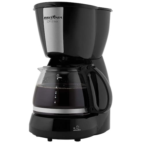 imagem-Cafeteira Elétrica Britânia CP15 15 Xícaras - Preta - 220V 