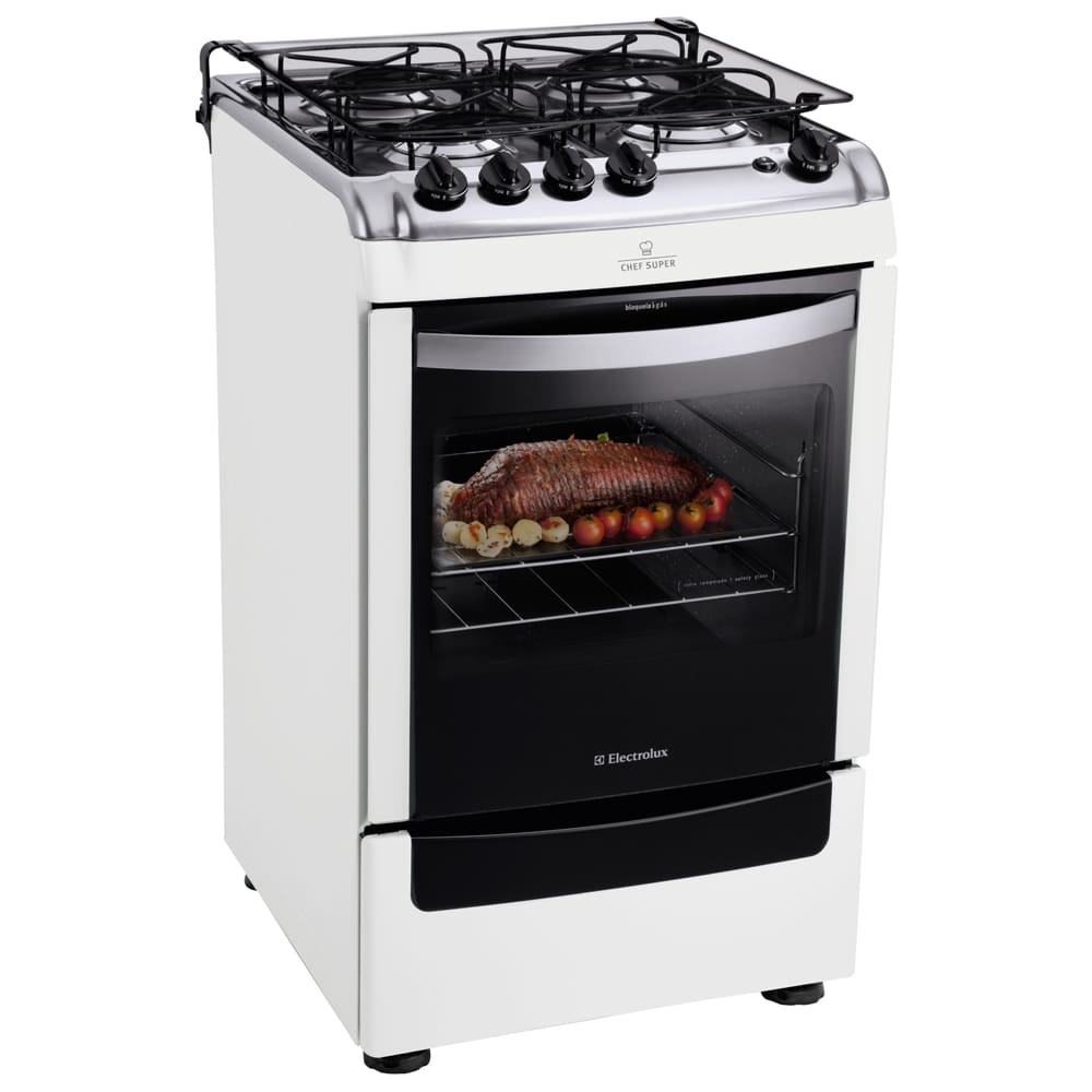 Fogão Electrolux 4 Bocas Chef Super 52SB com Trempes Individuais