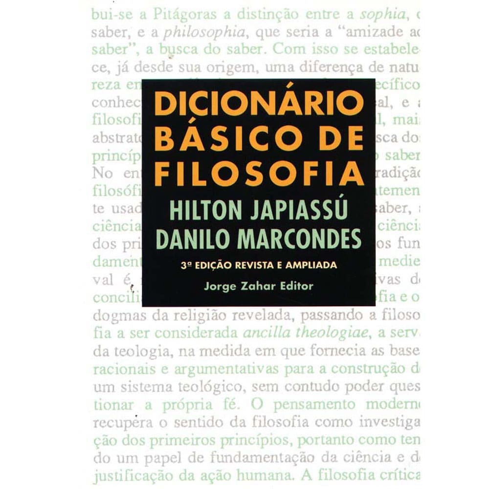 Livro - Dicionário Básico de Filosofia