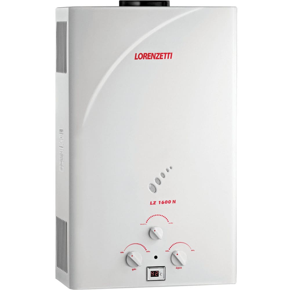 Aquecedor de Água a Gás Lorenzetti LZ 1600N Por Exaustão Natural Bivolt - Gás Natural