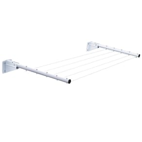 Varal de Parede Articulável Secalux Barcelona 61012 com 5 Cordas - Branco