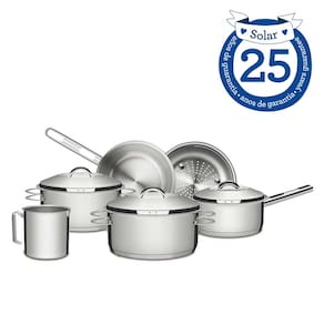 Conjunto de Panelas Tramontina Solar em Aço Inox 65510373 - 6 peças