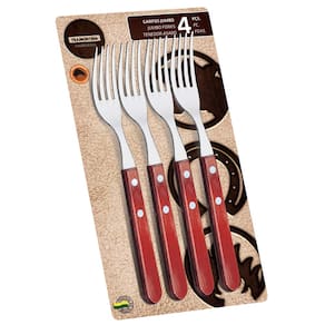 Conjunto de Garfos para Churrasco Tramontina Jumbo 21199797 Vermelho - 4 peças