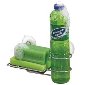 Porta-Detergente e Bucha Arthi 1153 p/ Lavar Louças - Cromado