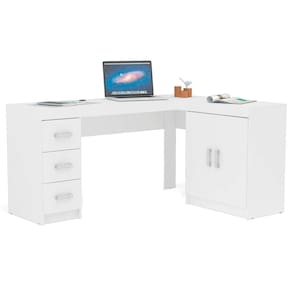 Mesa de Escritório Politorno Espanha com 2 Portas e 3 gavetas