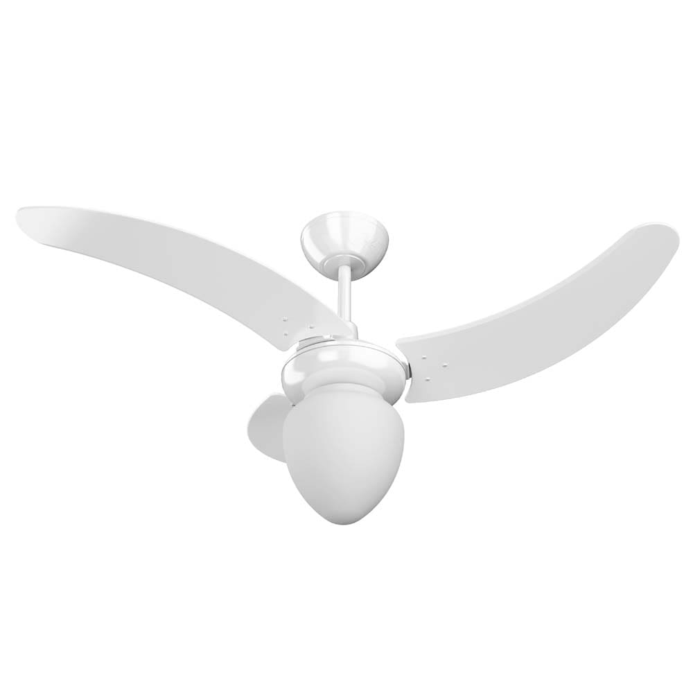 Ventilador de Teto Tron Buzios Max com 3 Velocidades, Lustre e Função Exaustão – Branco